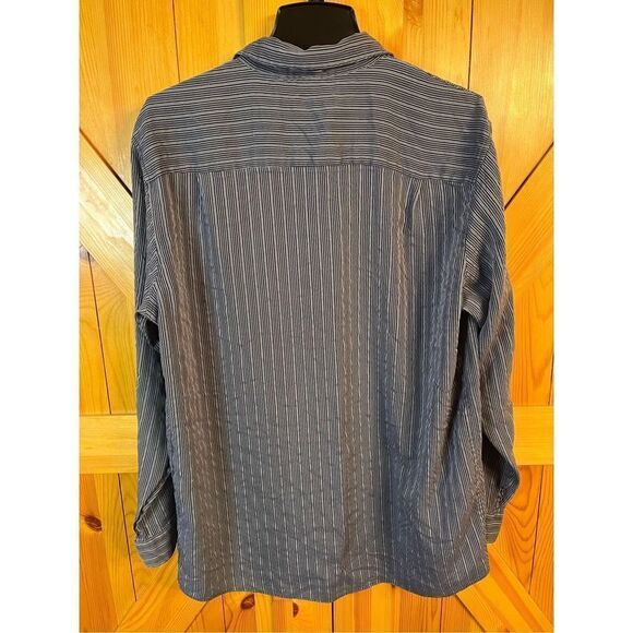 Alfani Button Up Shirt Men's Large Striped Long Sleeve (2683) - Picture 5 of 5